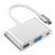 USB Type-C To VGA, USB-A Female and USB-A Female Converter Adapter